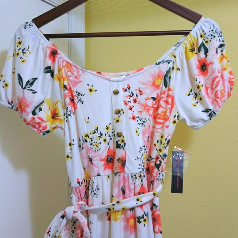 High-Low Off-Shoulder Mini Dress - Sz XS (1) NWT - Picture 2 of 6